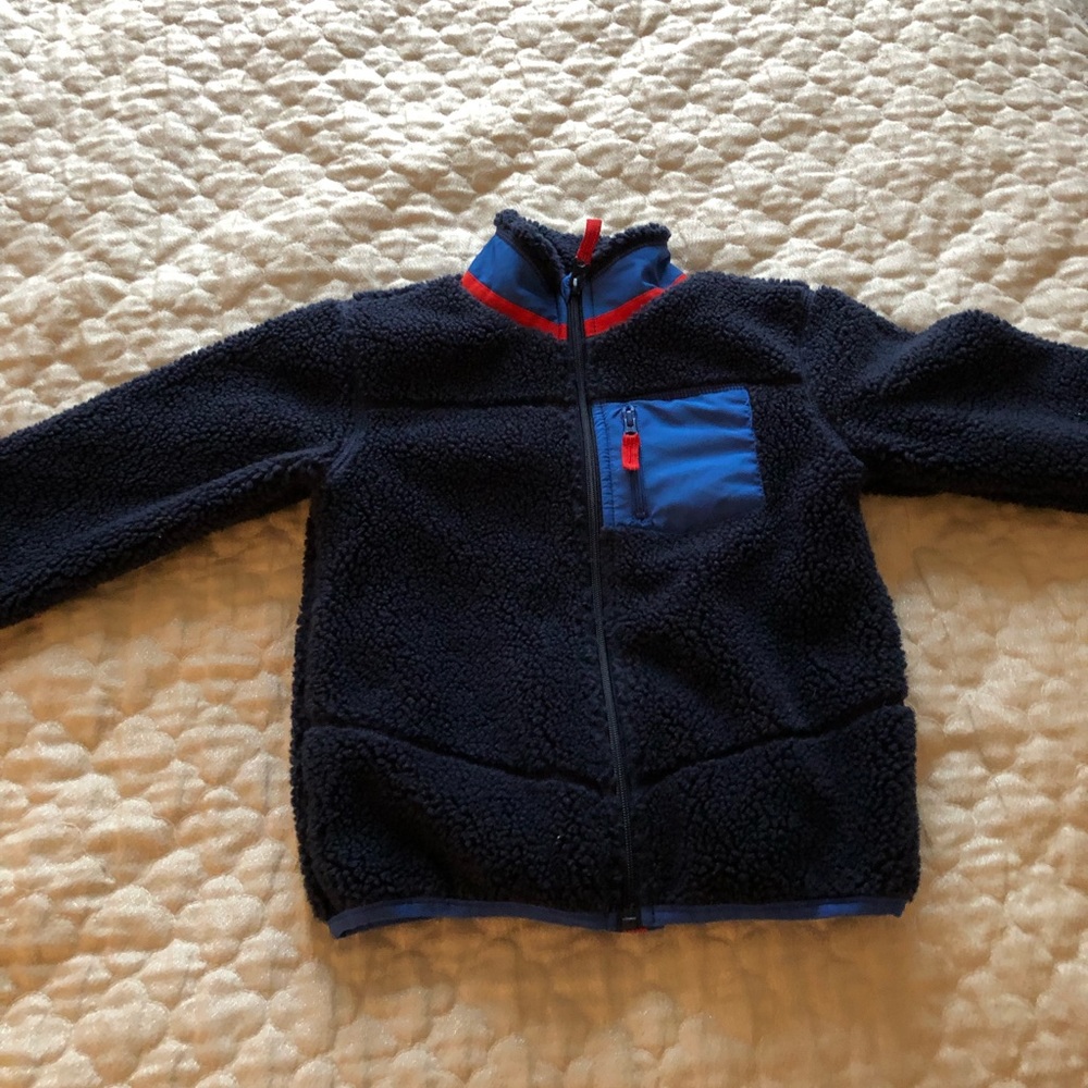 Kids OshKosh fuzzy jacket blue size 4